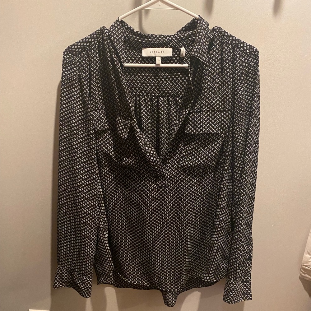 Lark & Ro black blouse, size 10